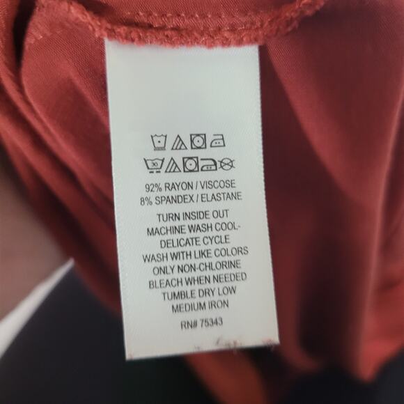 C&C California Size S T-Shirt Mini Dress Light Burgundy V-Neck Casual Summer - Picture 9 of 10